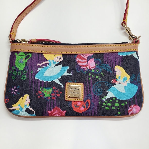 Dooney & Bourke Handbags - Dooney & Bourke Alice in Wonderland Teatime Zip Slim Wristlet Disneyland EUC